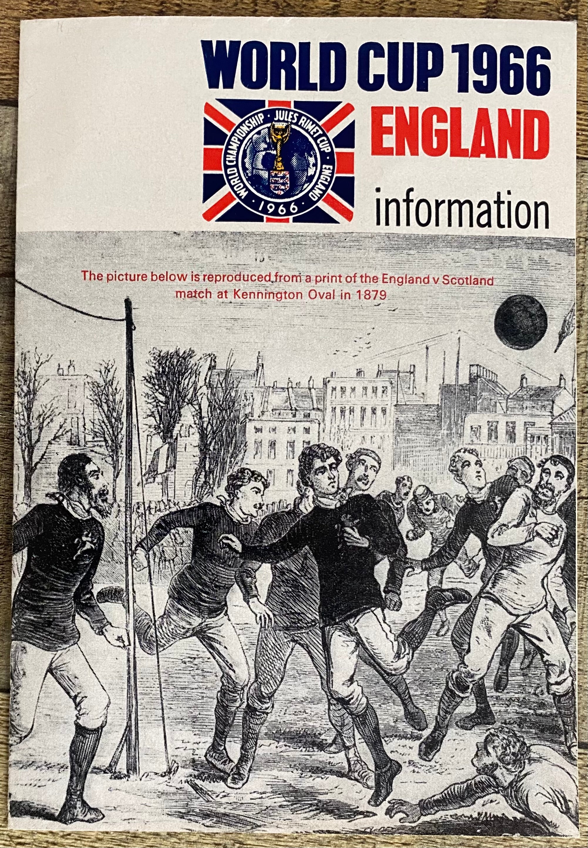 1966 WORLD CUP ORIGINAL OFFICIAL TICKET INFORMATION FOLD OUT BOOKLET
