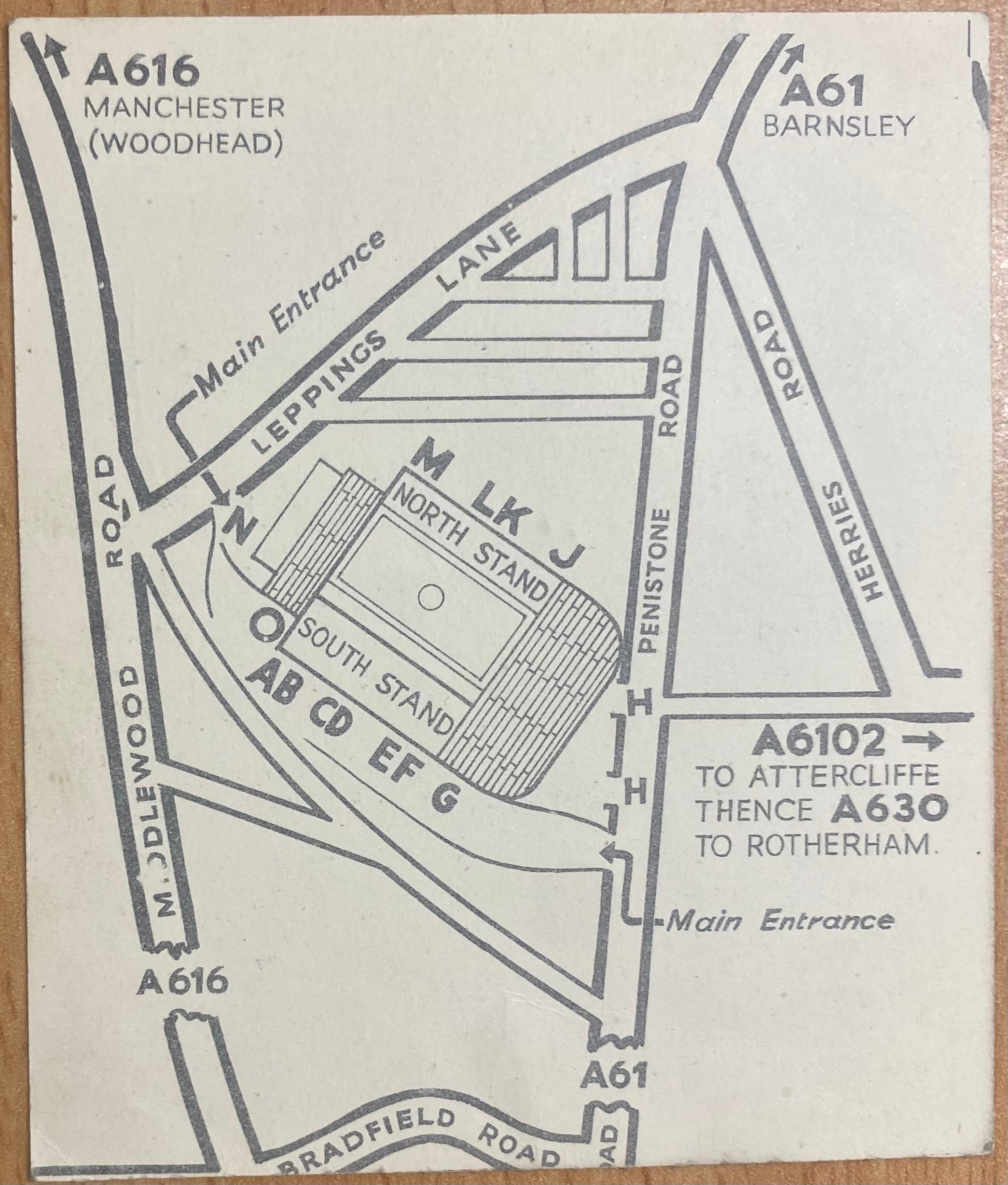 1953/54 ORIGINAL FA CUP 6TH ROUND TICKET SHEFFIELD WEDNESDAY V BOLTON WANDERERS