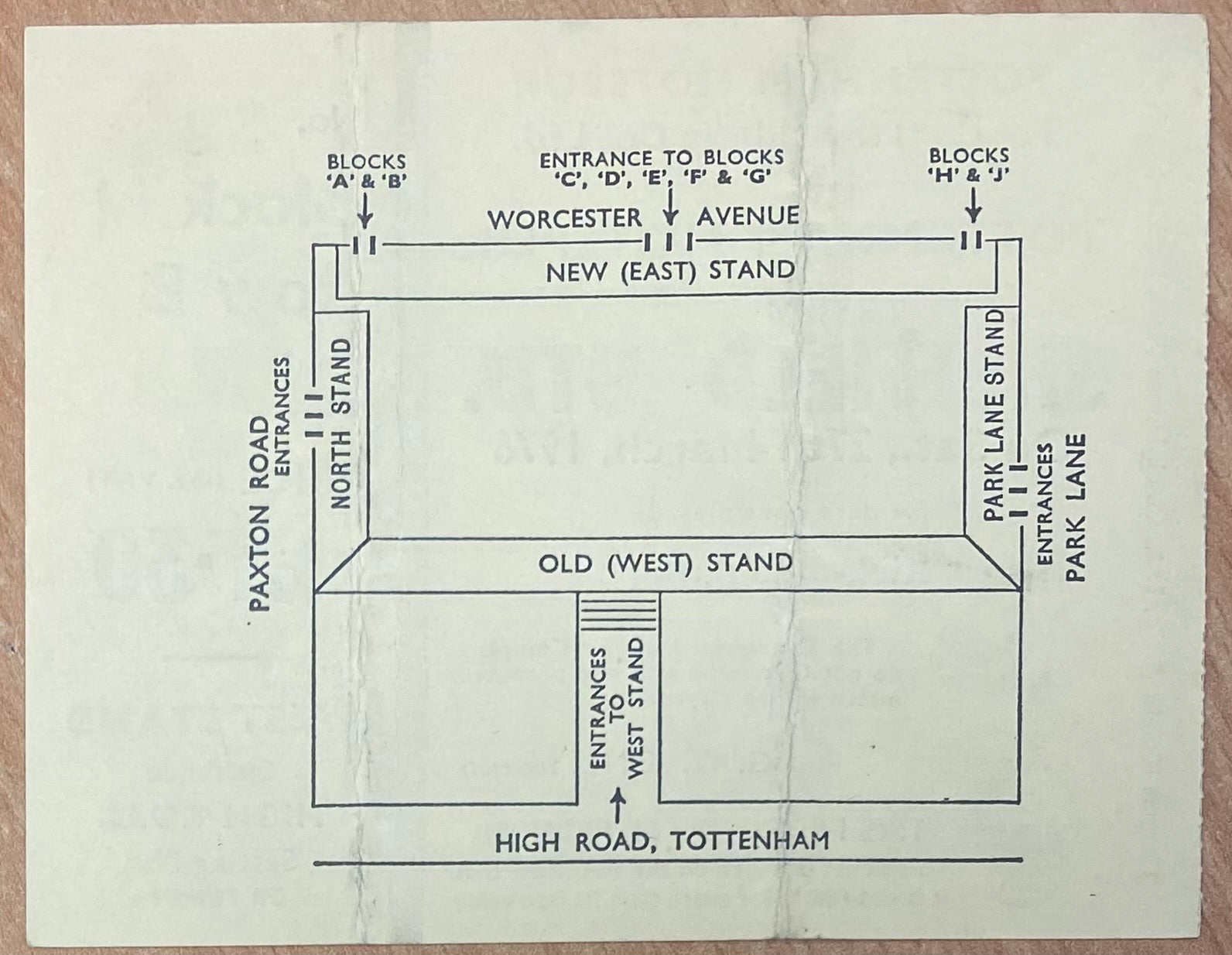 1975/76 ORIGINAL DIVISION ONE TICKET TOTTENHAM HOTSPUR V SHEFFIELD UNITED