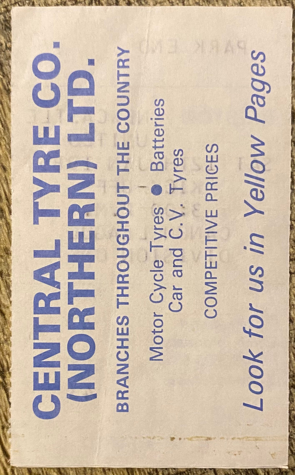 1984/85 ORIGINAL DIVISION ONE TICKET EVERTON V NEWCASTLE UNITED