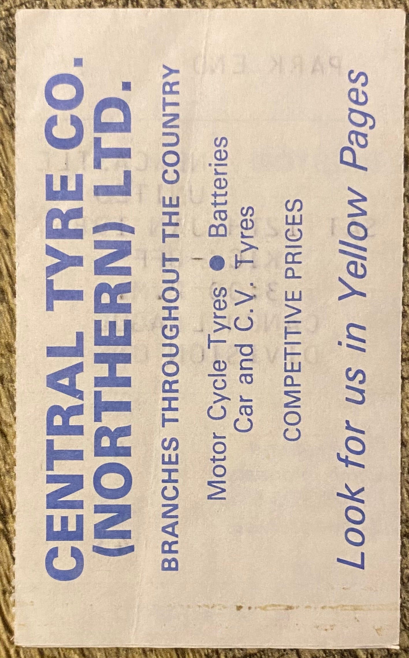 1984/85 ORIGINAL DIVISION ONE TICKET EVERTON V NEWCASTLE UNITED