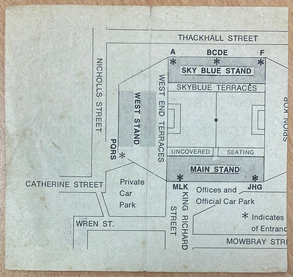 1978/79 ORIGINAL DIVISION ONE TICKET COVENTRY CITY V TOTTENHAM HOTSPUR
