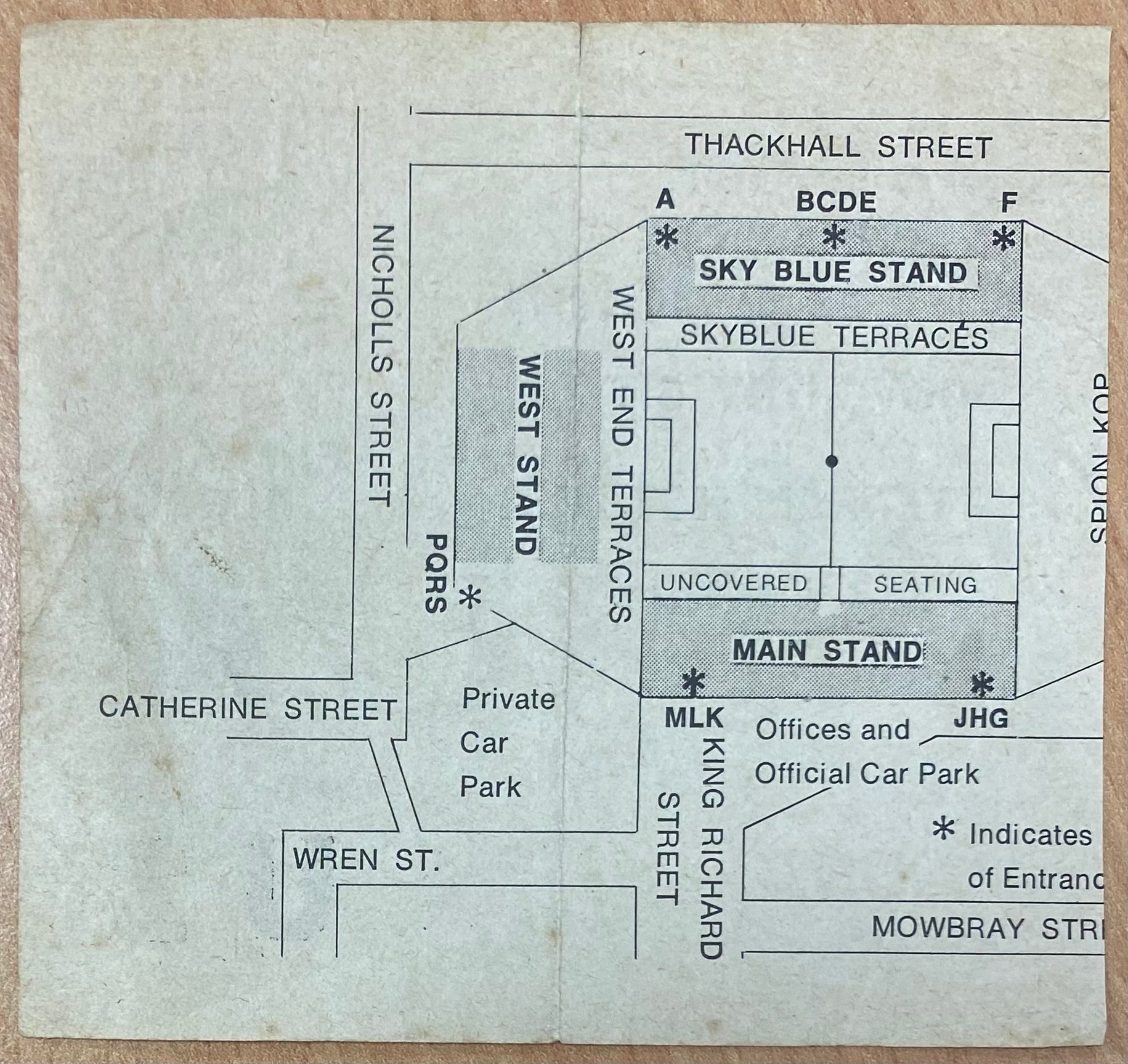 1978/79 ORIGINAL DIVISION ONE TICKET COVENTRY CITY V TOTTENHAM HOTSPUR