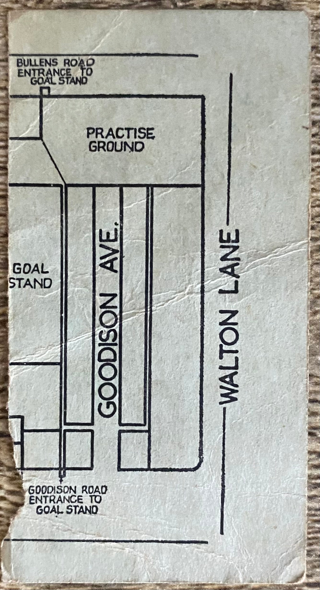 1966/67 ORIGINAL FA CUP 3RD ROUND REPLAY TICKET EVERTON V BURNLEY