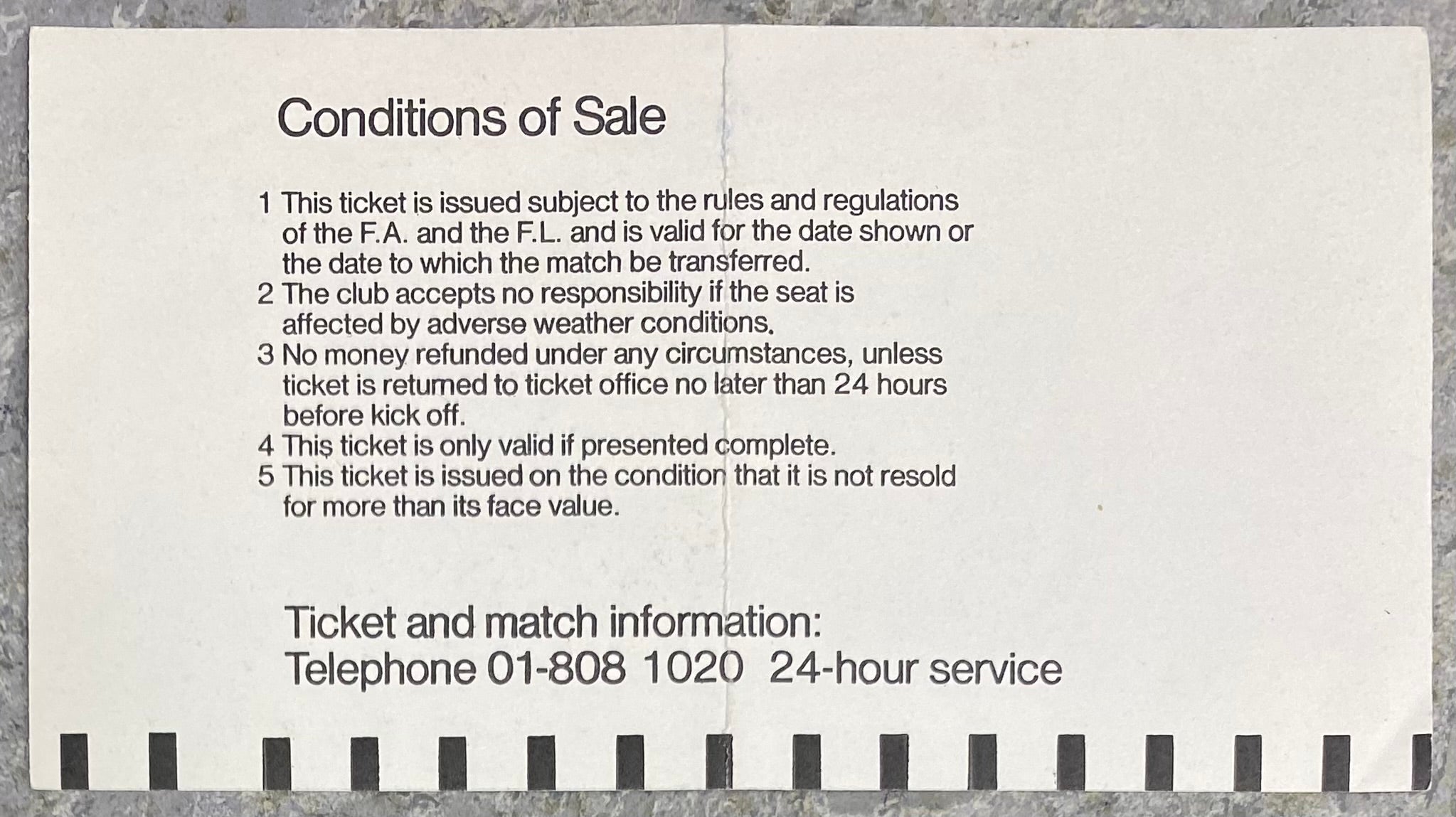 1983/84 ORIGINAL FA CUP 4TH ROUND TICKET TOTTENHAM HOTSPUR V NORWICH CITY