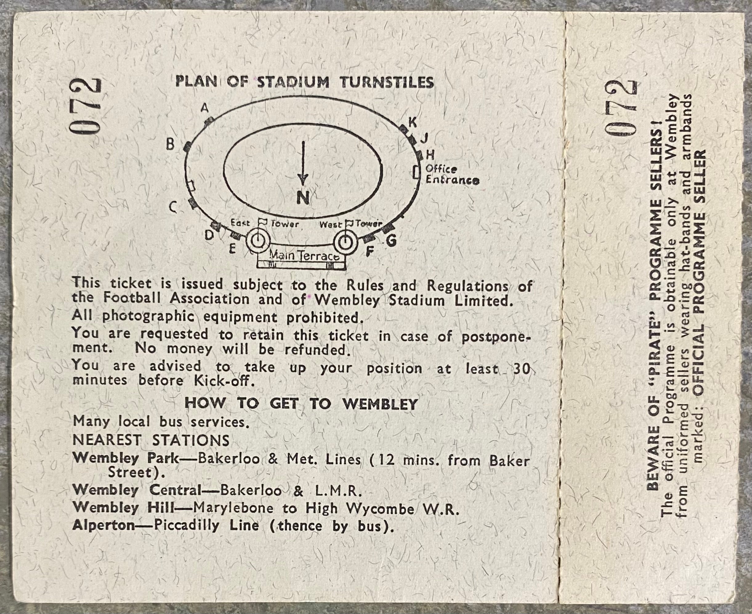 1966 ORIGINAL WORLD CUP 1ST ROUND UNUSED TICKET MEXICO V URUGUAY @ WEMBLEY