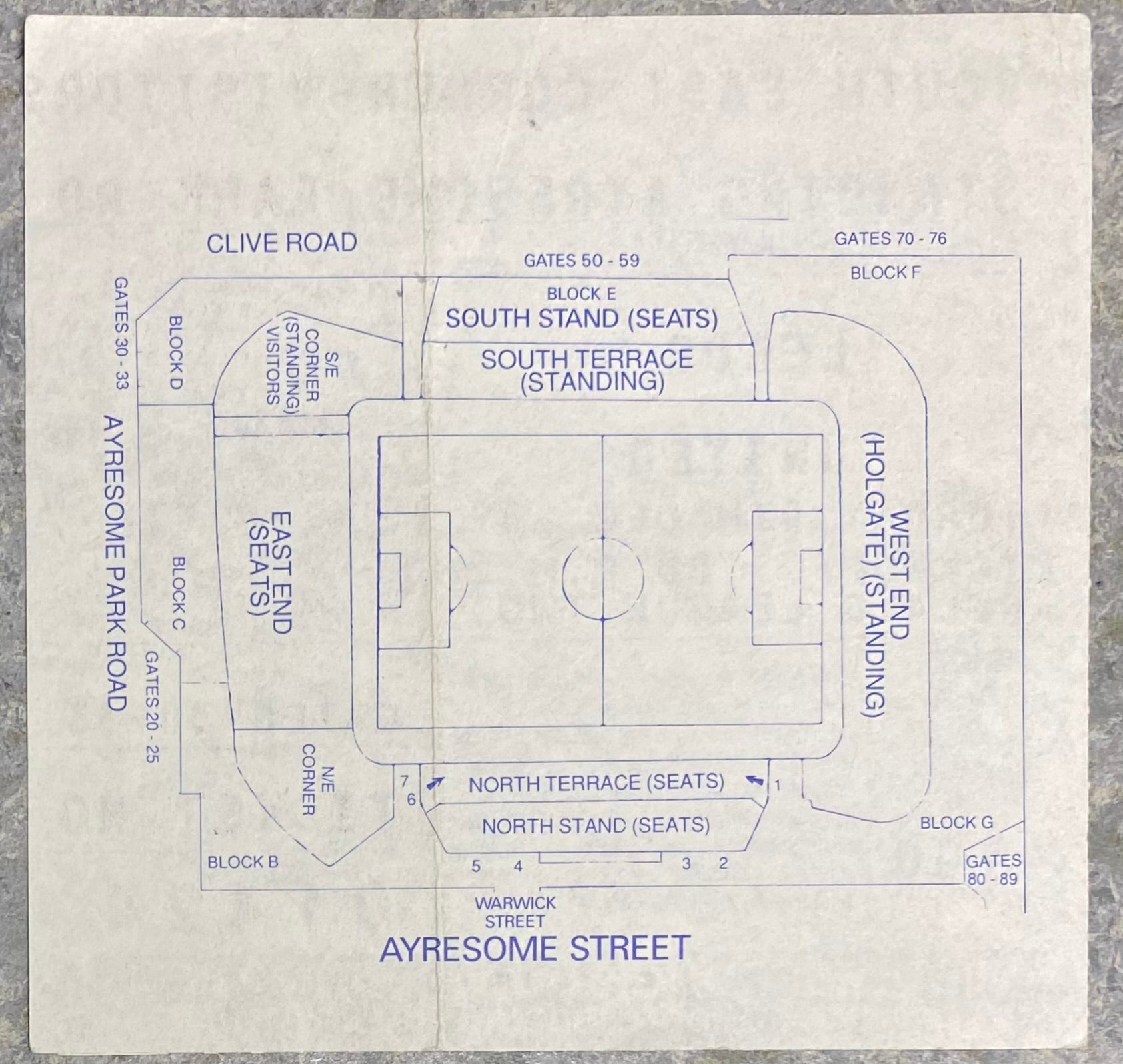 1989/90 ORIGINAL DIVISION TWO TICKET SHEFFIELD UNITED V LEEDS UNITED