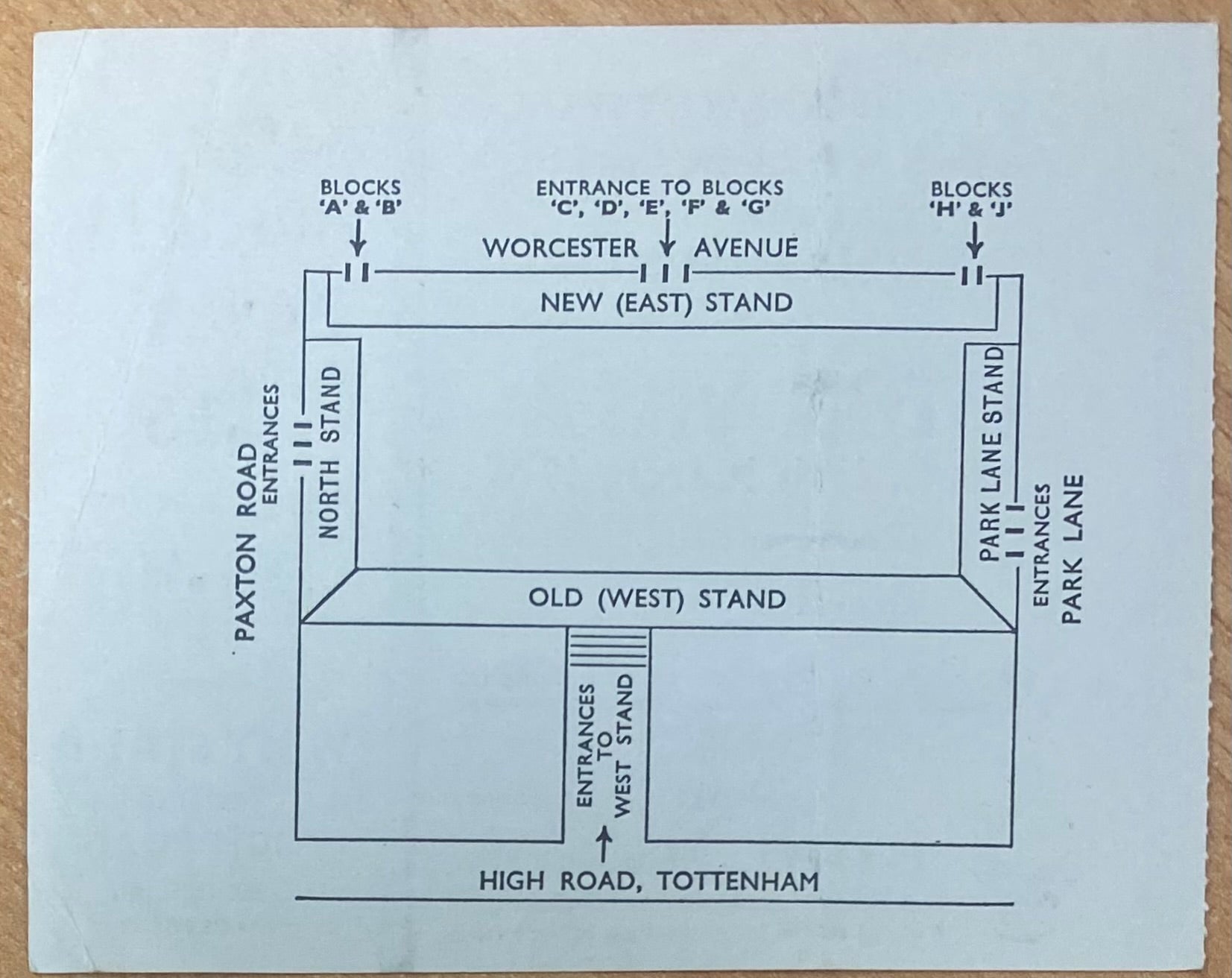 1975/76 ORIGINAL DIVISION ONE TICKET TOTTENHAM HOTSPUR V ASTON VILLA