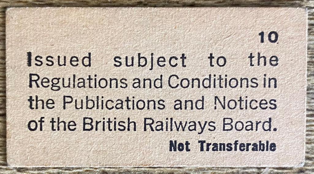 1978 ORIGINAL FOOTBALL SPECIAL BRITISH RAIL TRAIN TICKET NOTTINGHAM FOREST TRAVELLING TO OXFORD