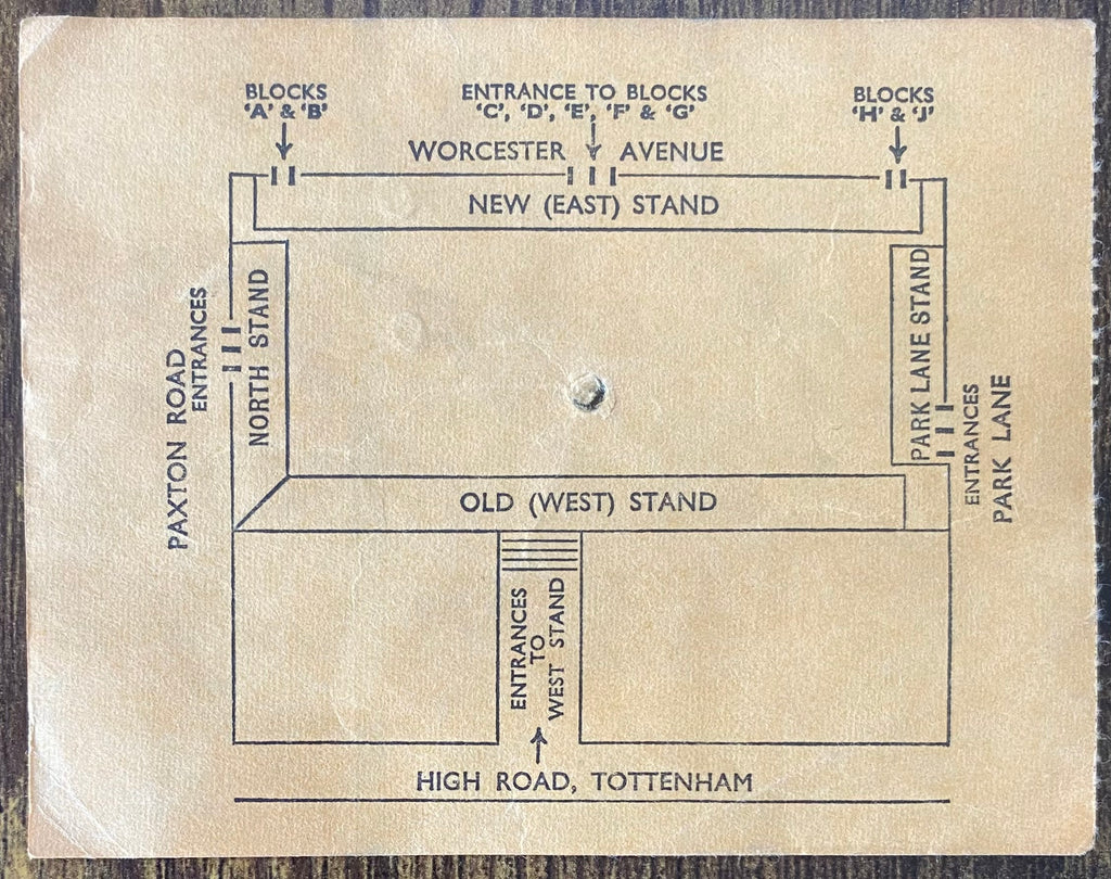 1970/71 ORIGINAL DIVISION ONE TICKET TOTTENHAM HOTSPUR V WOLVERHAMPTON WANDERERS