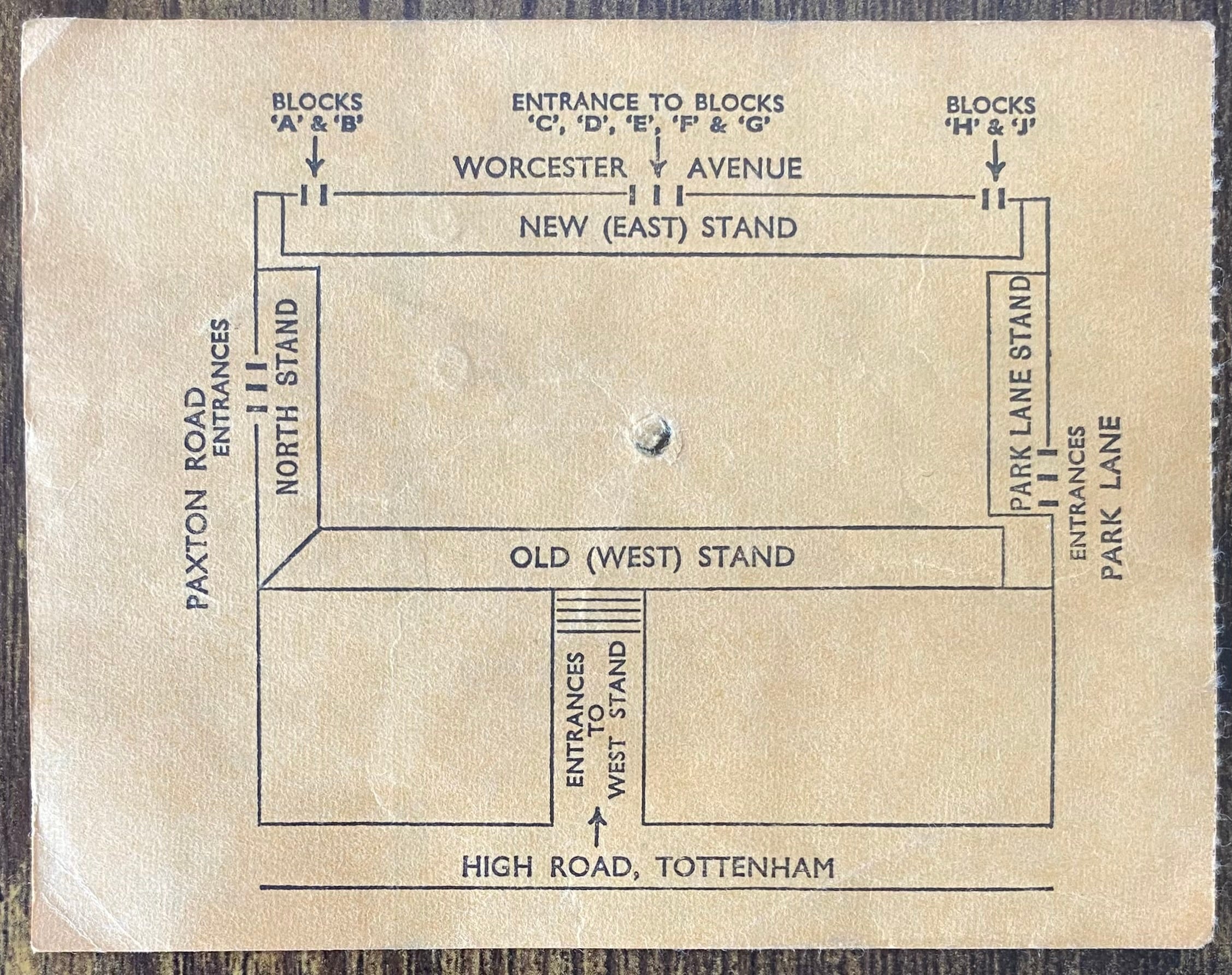 1970/71 ORIGINAL DIVISION ONE TICKET TOTTENHAM HOTSPUR V WOLVERHAMPTON WANDERERS