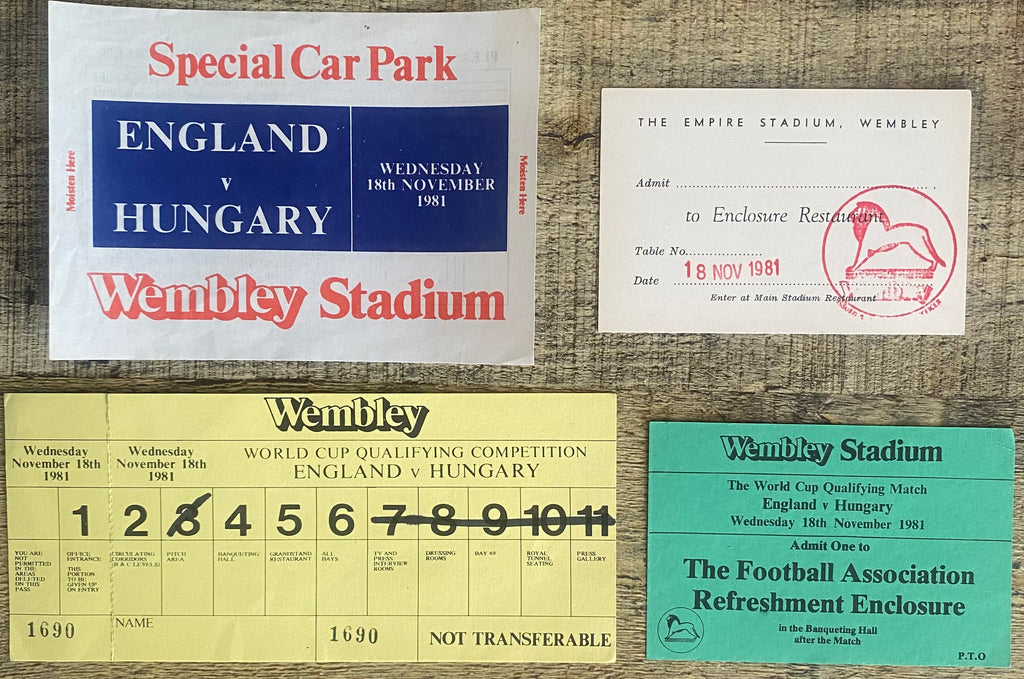 1981 ORIGINAL WORLD CUP QUALIFYING TICKETS ENGLAND V NORWAY