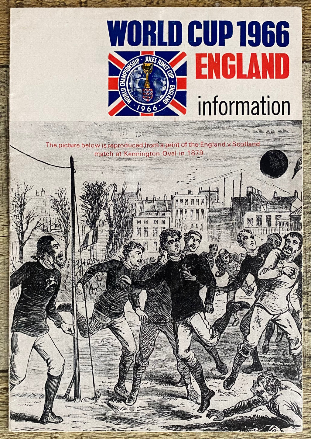 1966 WORLD CUP ORIGINAL OFFICIAL TICKET INFORMATION FOLD OUT BOOKLET