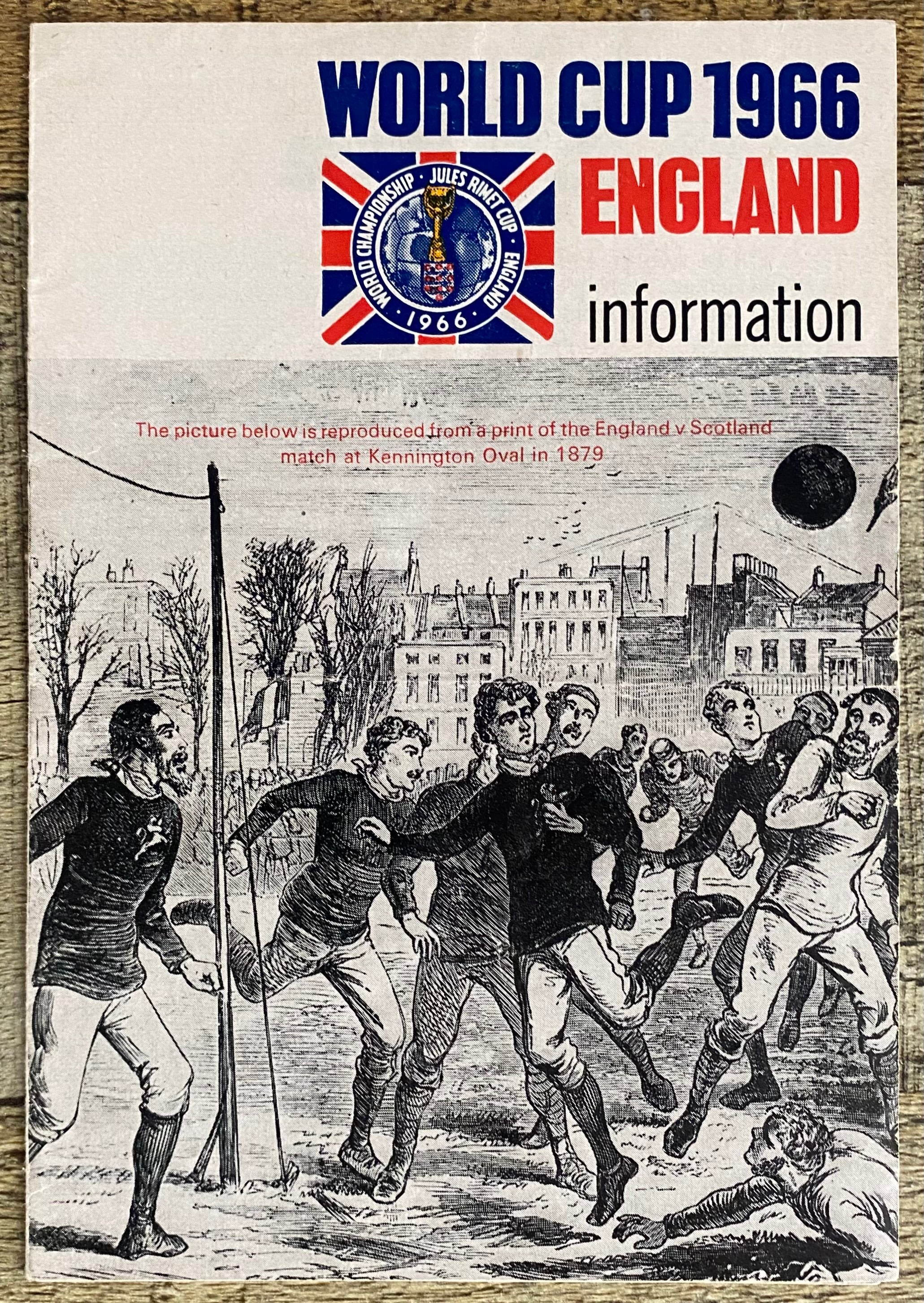 1966 WORLD CUP ORIGINAL OFFICIAL TICKET INFORMATION FOLD OUT BOOKLET