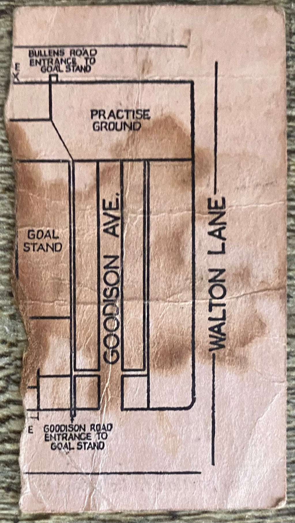 1966/67 ORIGINAL EUROPEAN CUP WINNERS CUP 1ST ROUND 2ND LEG TICKET EVERTON V REAL ZARAGOZA