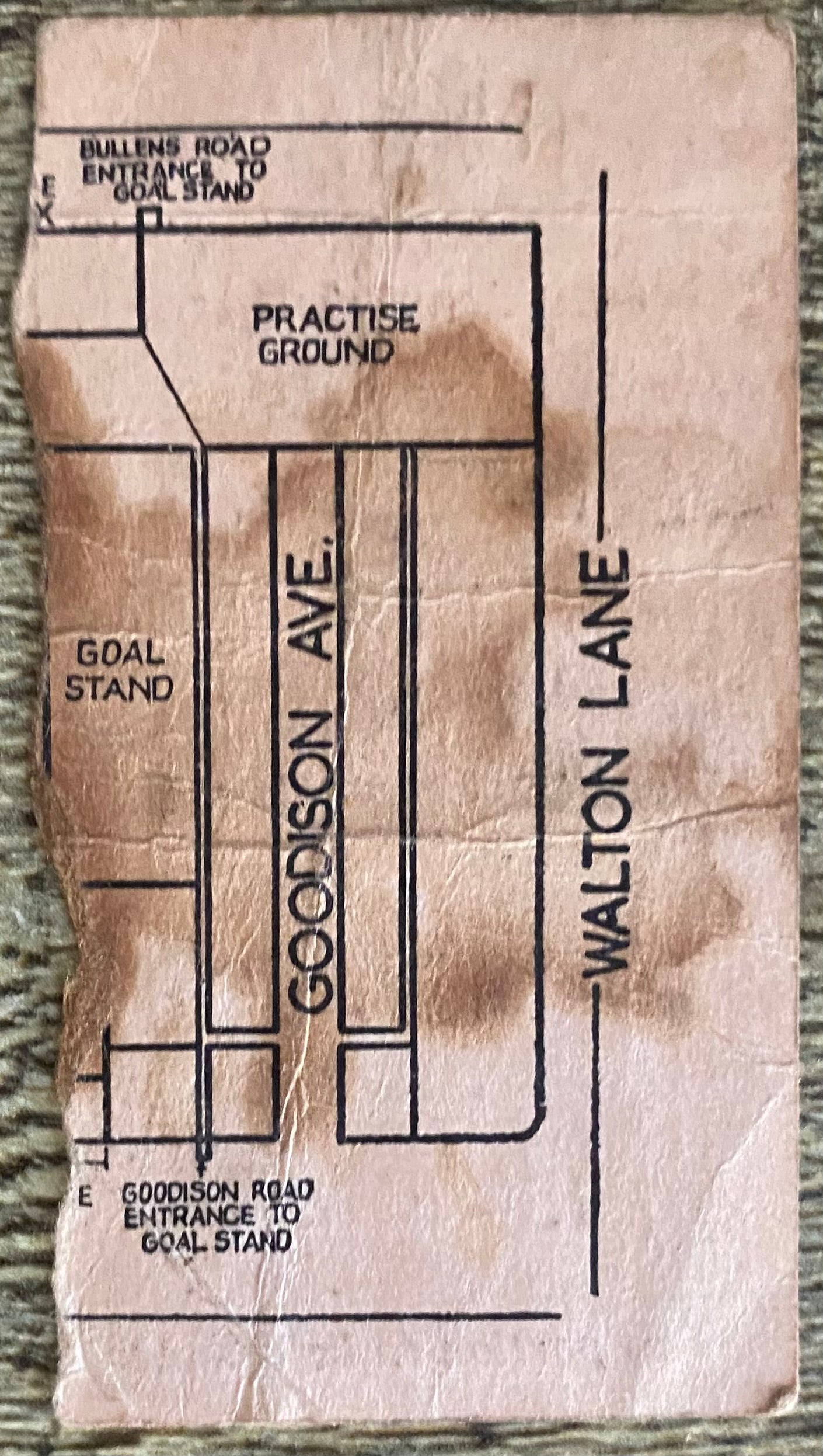 1966/67 ORIGINAL EUROPEAN CUP WINNERS CUP 1ST ROUND 2ND LEG TICKET EVERTON V REAL ZARAGOZA