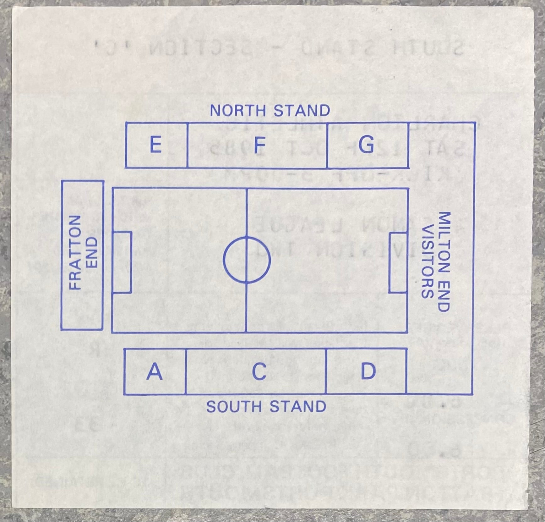1985/86 ORIGINAL DIVISION TWO TICKET PORTSMOUTH V CHARLTON ATHLETIC