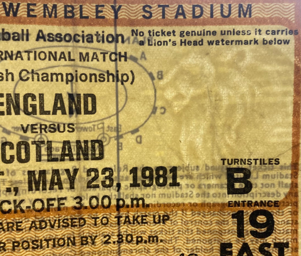 1981 ORIGINAL BRITISH HOME CHAMPIONSHIPS TICKET ENGLAND V SCOTLAND