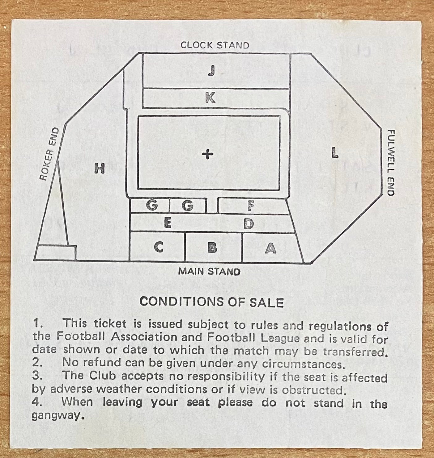 1983/84 ORIGINAL DIVISION 1 TICKET SUNDERLAND V STOKE CITY