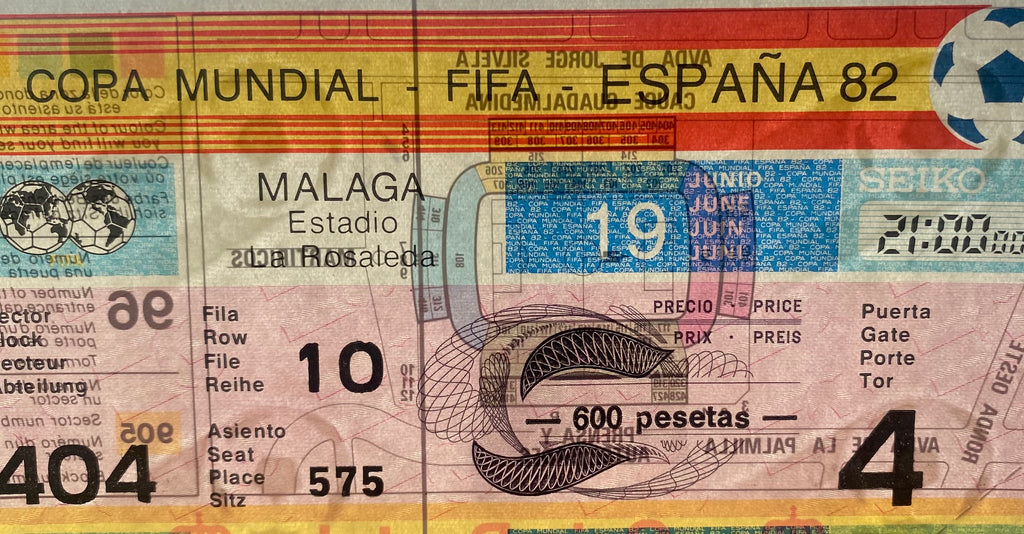 1982 ORIGINAL WORLD CUP 1ST ROUND UNUSED TICKET SCOTLAND V NEW ZEALAND @ MALAGA