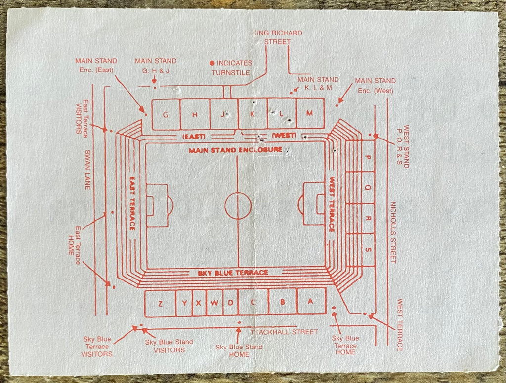 1991/92 ORIGINAL DIVISION 1 TICKET COVENTRY CITY V CHELSEA