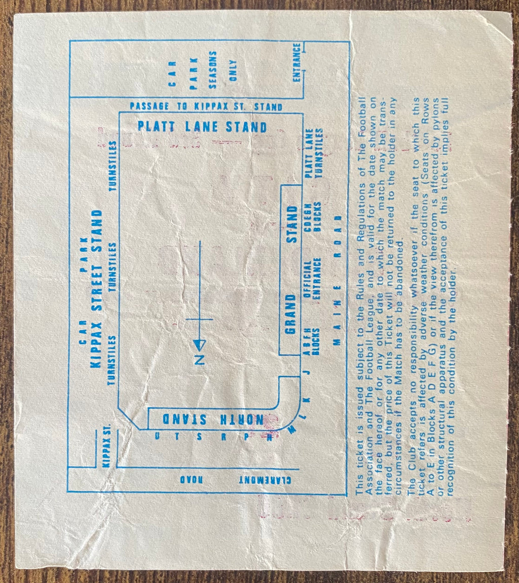 1979/80 ORIGINAL LEAGUE CUP 3RD ROUND TICKET MANCHESTER CITY V SUNDERLAND