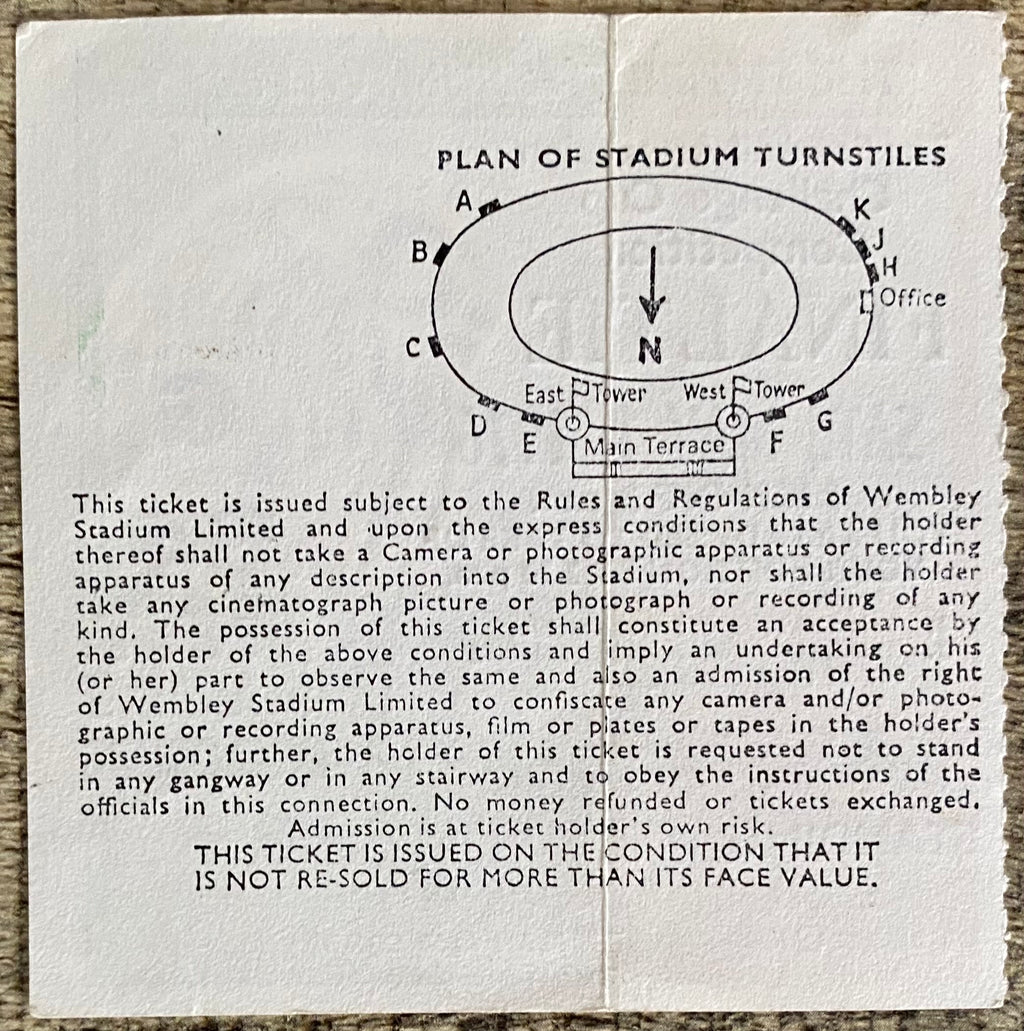 1976 ORIGINAL FA CUP FINAL TICKET SOUTHAMPTON V MANCHESTER UNITED