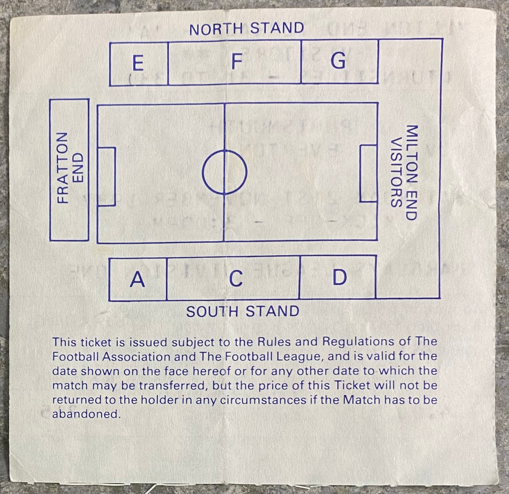 1987/88 ORIGINAL DIVISION 1 TICKET PORTSMOUTH V EVERTON