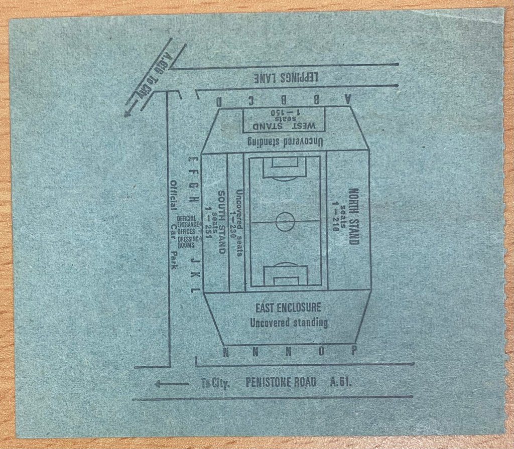 1968/69 ORIGINAL DIVISION 1 TICKET SHEFFIELD WEDNESDAY V EVERTON