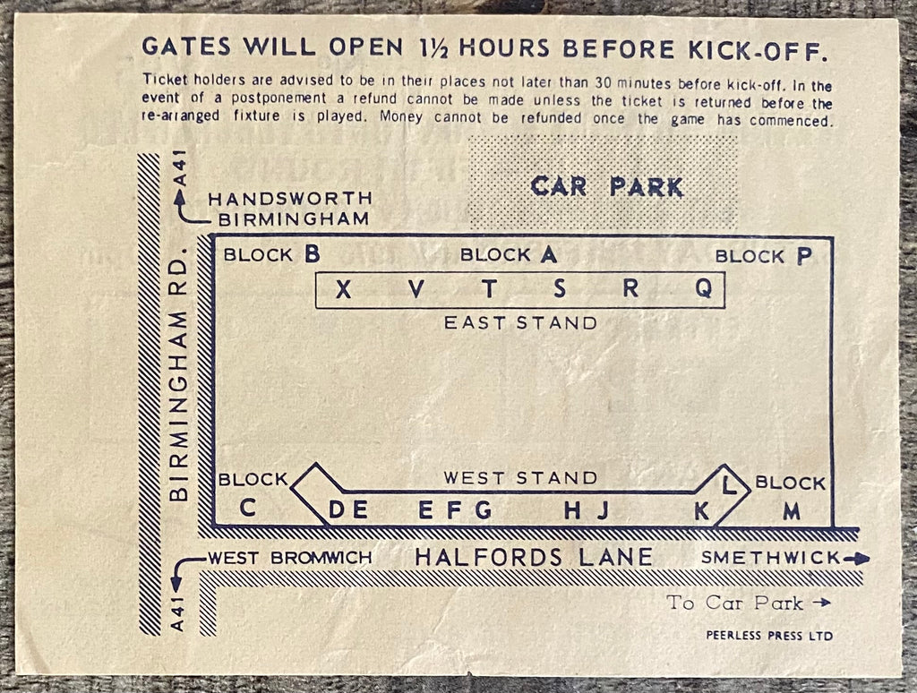 1975/76 ORIGINAL FA CUP 5TH ROUND TICKET WEST BROMWICH ALBION V SOUTHAMPTON