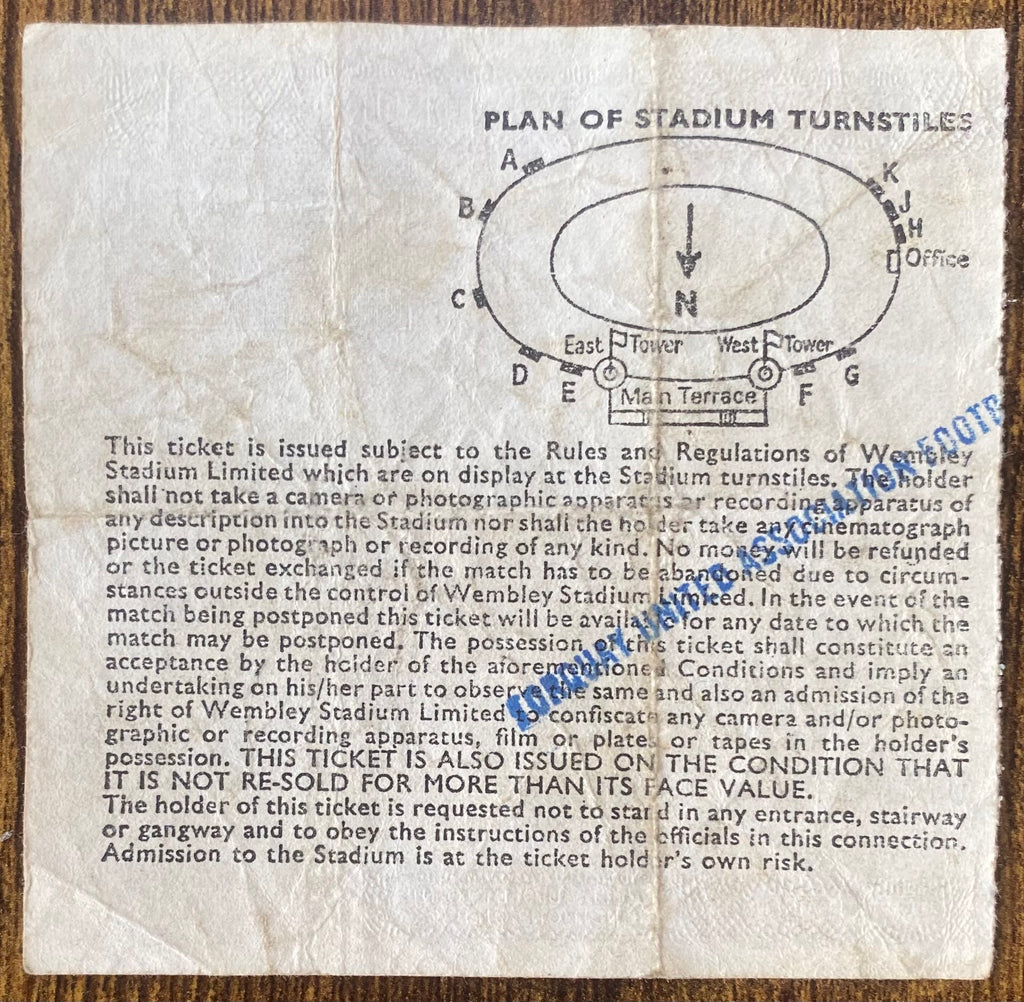 1984 ORIGINAL FA CUP FINAL TICKET EVERTON V WATFORD