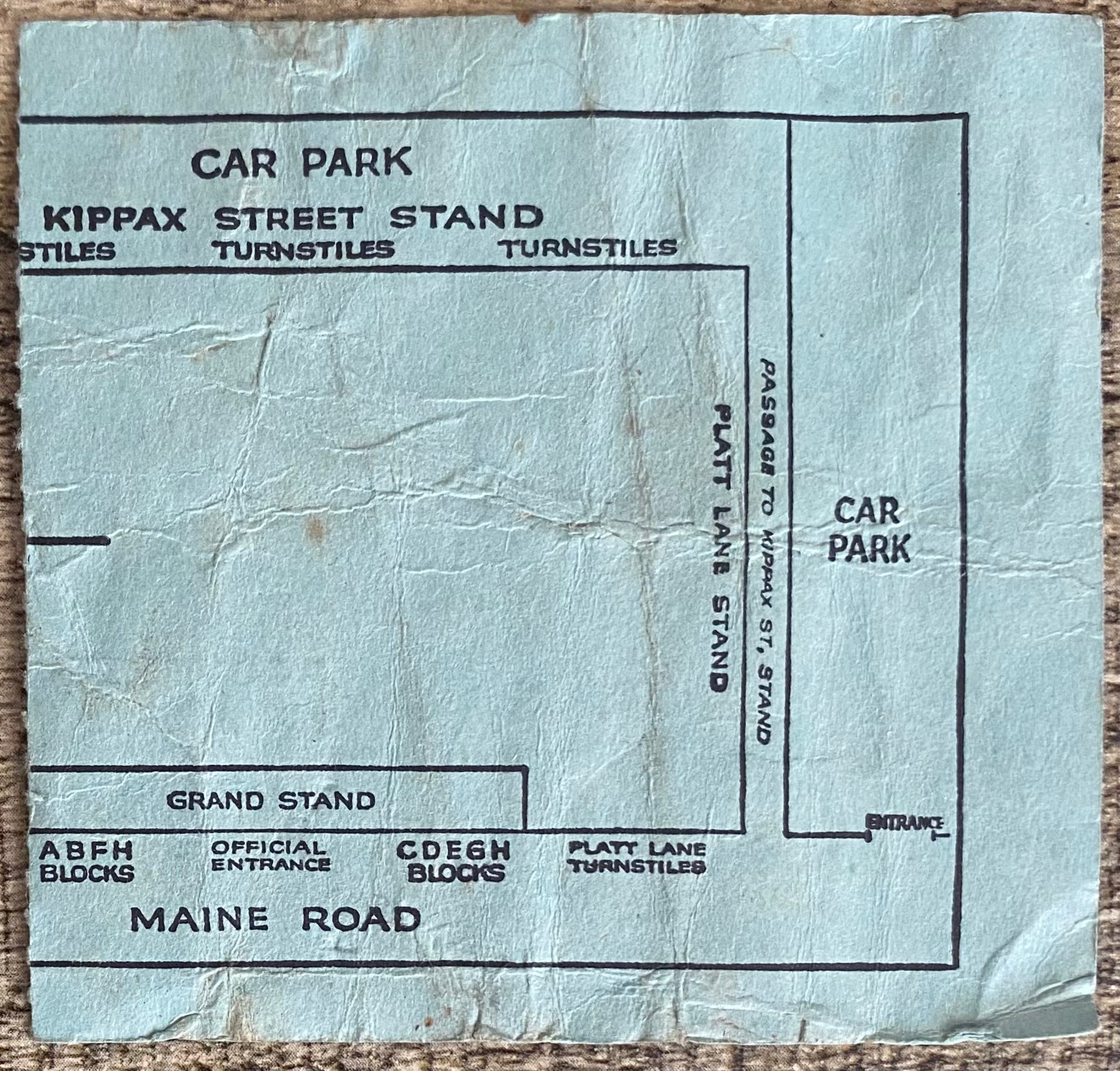 1967/68 ORIGINAL DIVISION 1 TICKET MANCHESTER CITY V LIVERPOOL