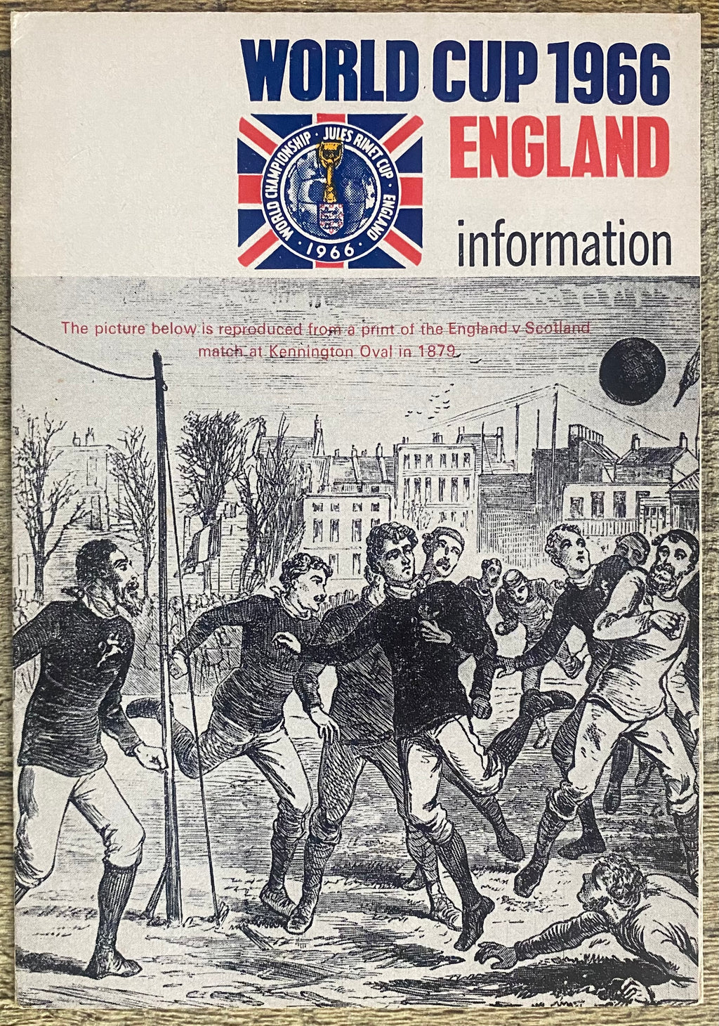 1966 WORLD CUP ORIGINAL OFFICIAL TICKET INFORMATION FOLD OUT BOOKLET