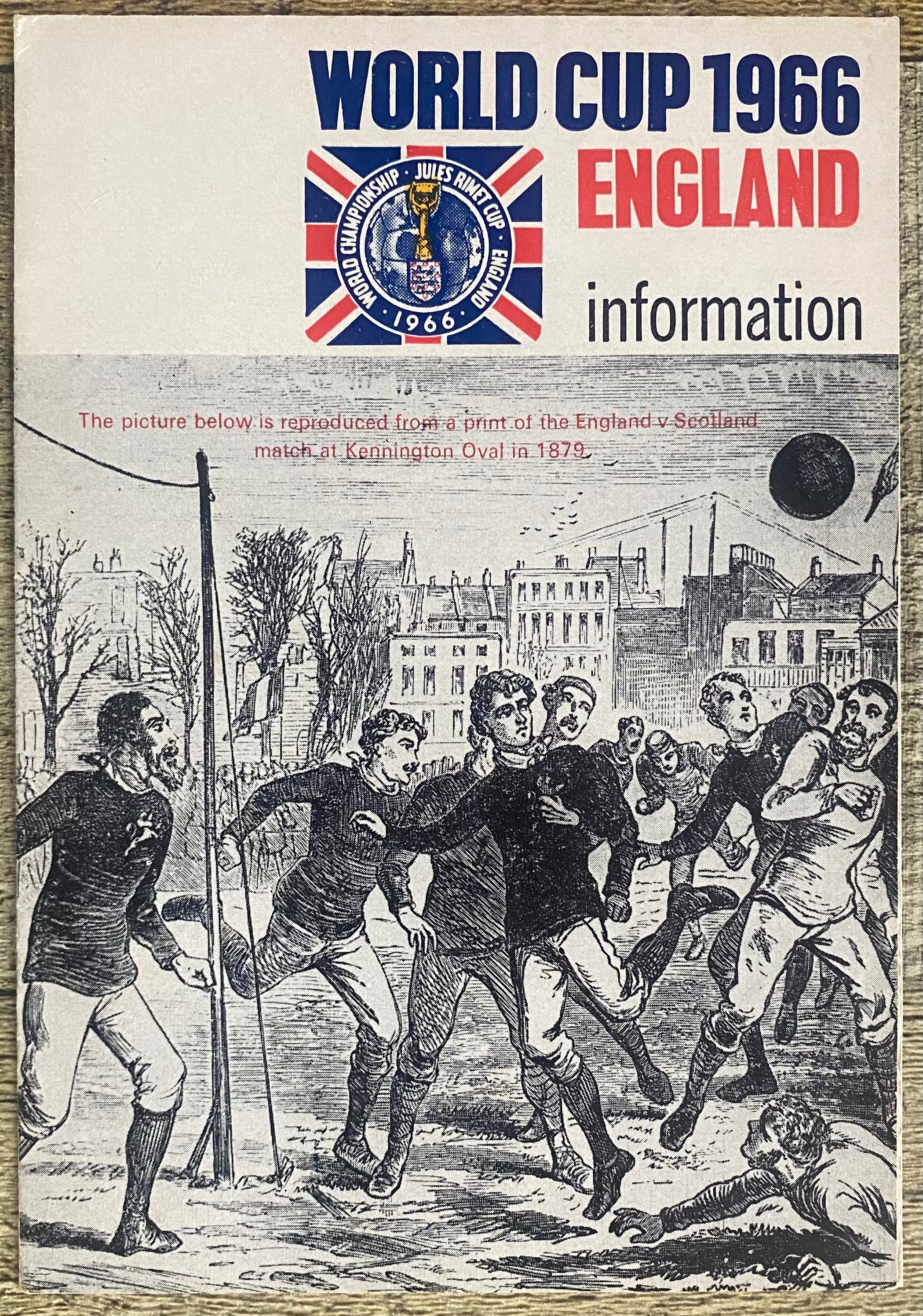 1966 WORLD CUP ORIGINAL OFFICIAL TICKET INFORMATION FOLD OUT BOOKLET