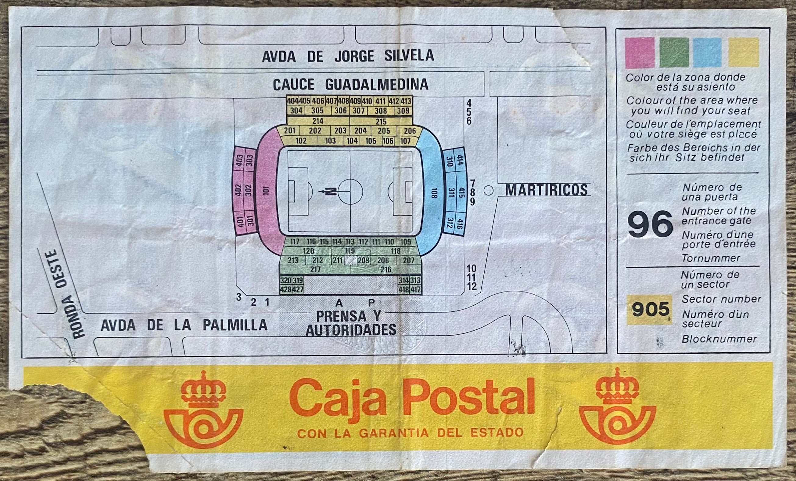 1982 ORIGINAL WORLD CUP 1ST ROUND TICKET SCOTLAND V NEW ZEALAND @ MALAGA