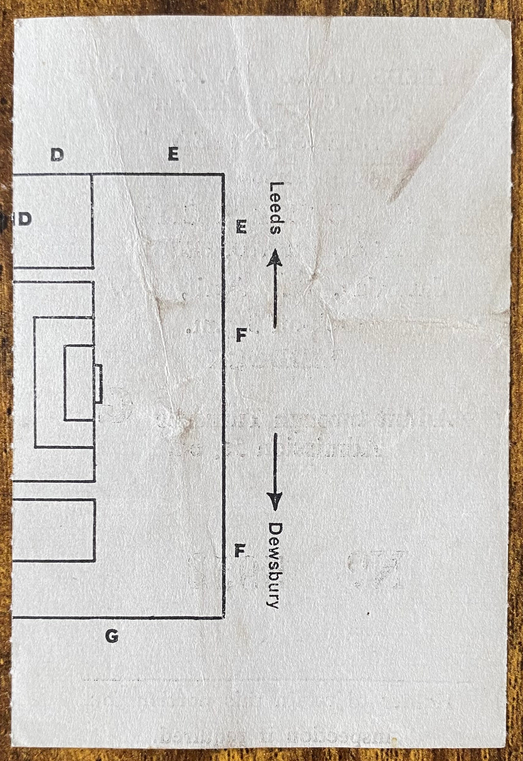 1966/67 ORIGINAL FA CUP 6TH ROUND TICKET LEEDS UNITED V MANCHESTER CITY