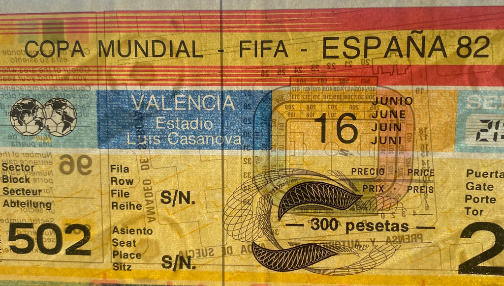 1982 ORIGINAL WORLD CUP 1ST ROUND  TICKET SPAIN V HONDURAS @ VALENCIA