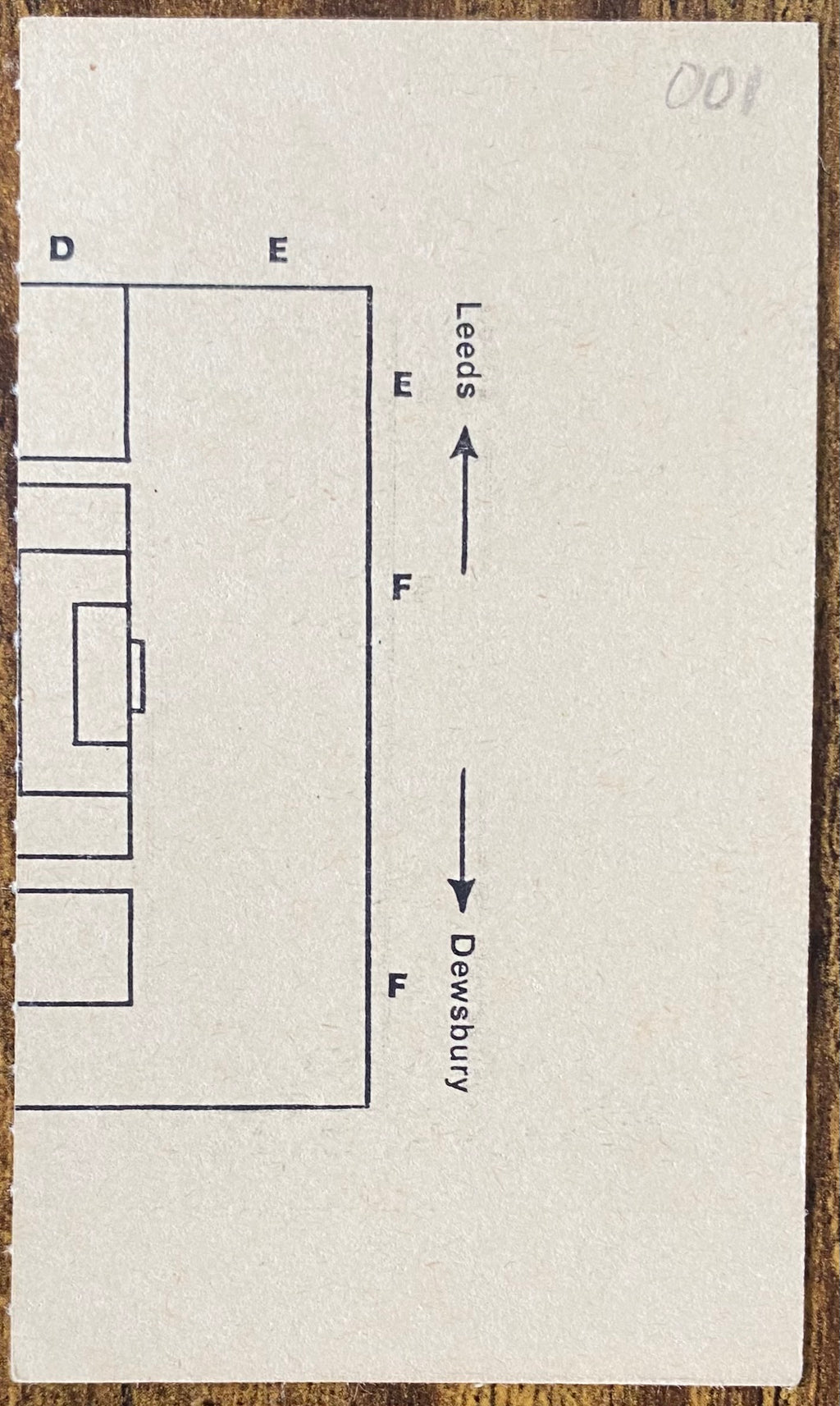 1967/68 ORIGINAL FA CUP 4TH ROUND TICKET LEEDS UNITED V NOTTINGHAM FOREST
