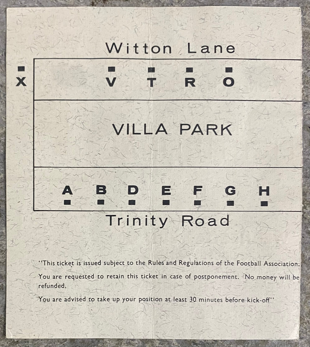 1966 ORIGINAL WORLD CUP 1ST ROUND TICKET WEST GERMANY V SPAIN @ VILLA PARK