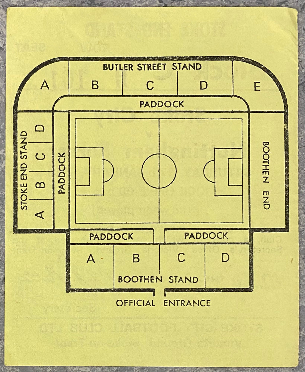 1980/81 ORIGINAL DIVISION ONE TICKET STOKE CITY V NOTTINGHAM FOREST