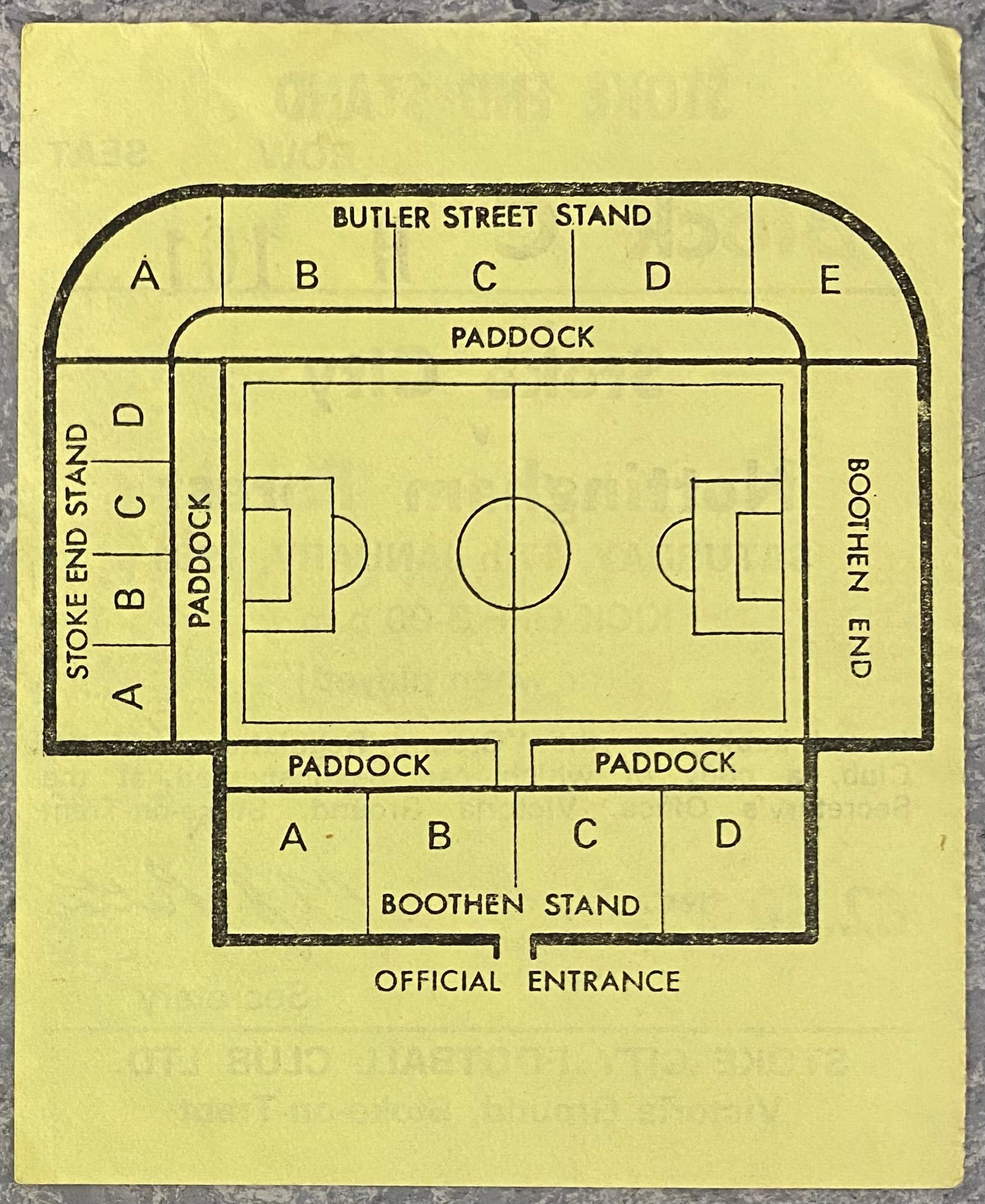 1980/81 ORIGINAL DIVISION ONE TICKET STOKE CITY V NOTTINGHAM FOREST