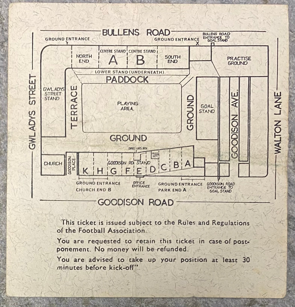 1966 ORIGINAL WORLD CUP QUARTER FINAL TICKET PORTUGAL V NORTH KOREA @ GOODISON PARK