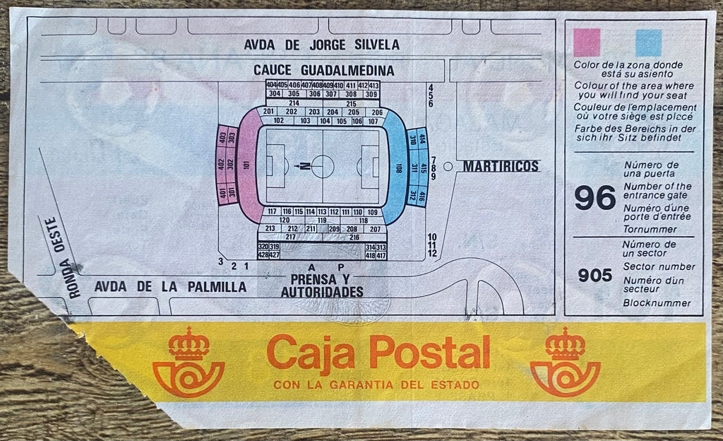 1982 ORIGINAL WORLD CUP 1ST ROUND TICKET SCOTLAND V NEW ZEALAND @ MALAGA