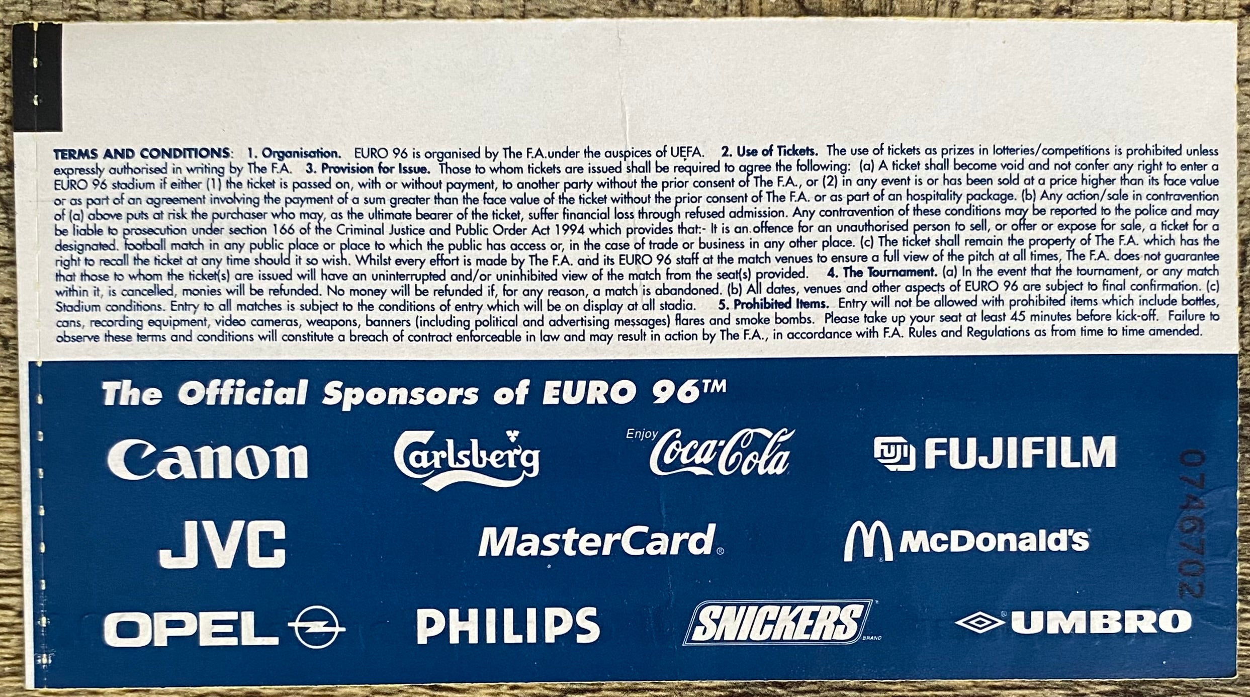 1996 ORIGINAL EUROPEAN CHAMPIONSHIPS EURO 96 TICKET SPAIN V BULGARIA @ ELLAND RD