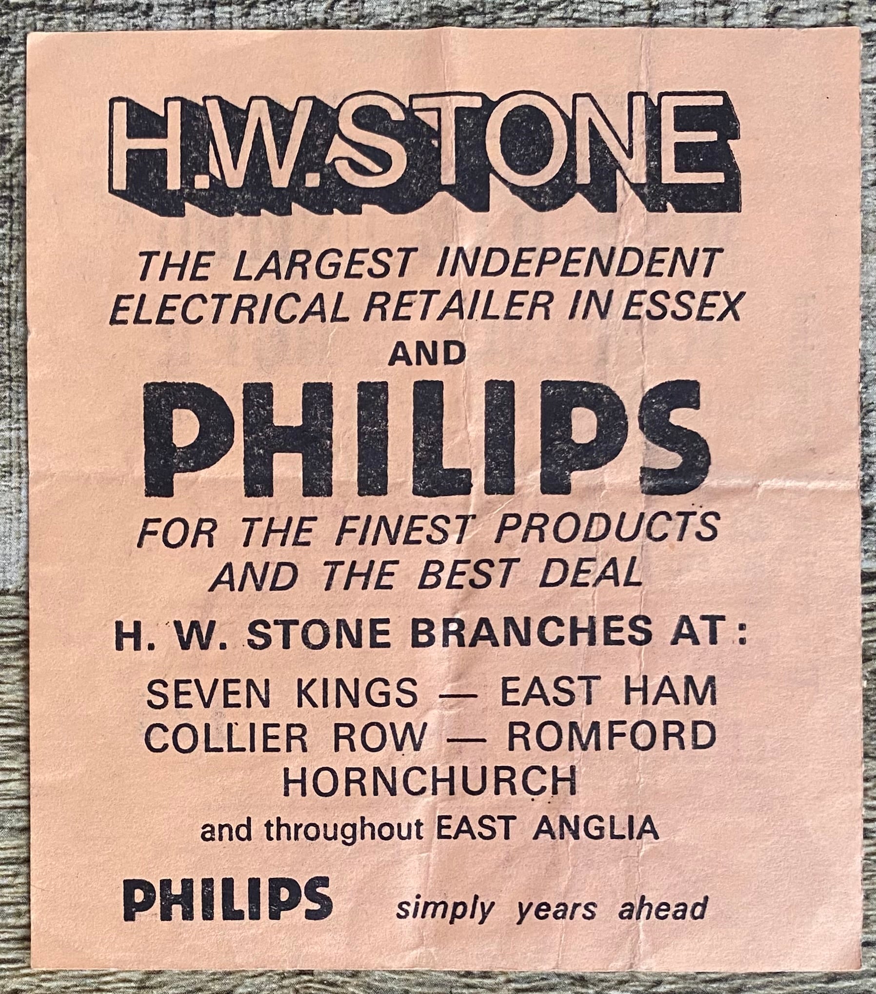 1982/83 ORIGINAL DIVISION ONE TICKET WEST HAM UNITED V TOTTENHAM HOTSPUR