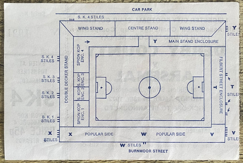 1971/72 ORIGINAL FA CUP 5TH ROUND 2ND REPLAY TICKET DERBY COUNTY V ARSENAL @ FILBERT STREET