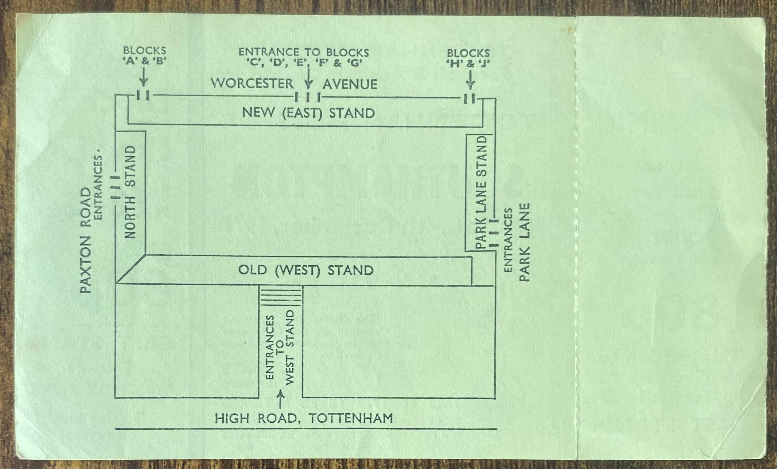 1971/72 ORIGINAL DIVISION ONE UNUSED TICKET TOTTENHAM HOTSPUR V SOUTHAMPTON