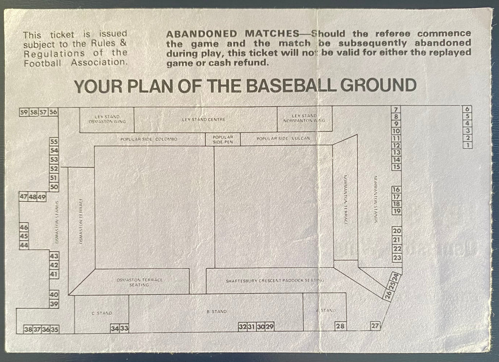1979/80 ORIGINAL DIVISION 1 TICKET DERBY COUNTY V MANCHESTER CITY