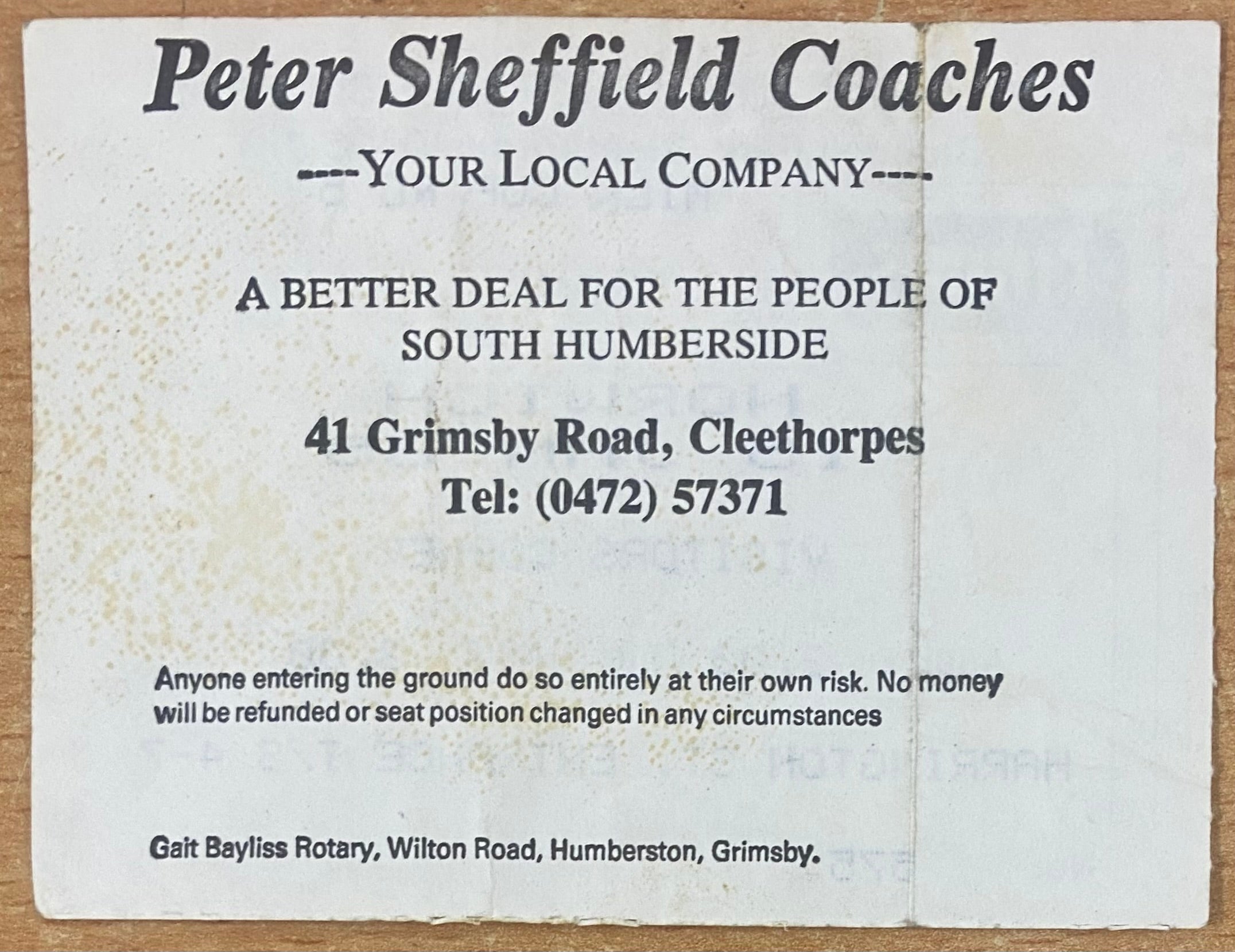 1984/85 ORIGINAL MILK CUP 5TH ROUND TICKET GRIMSBY TOWN V NORWICH CITY