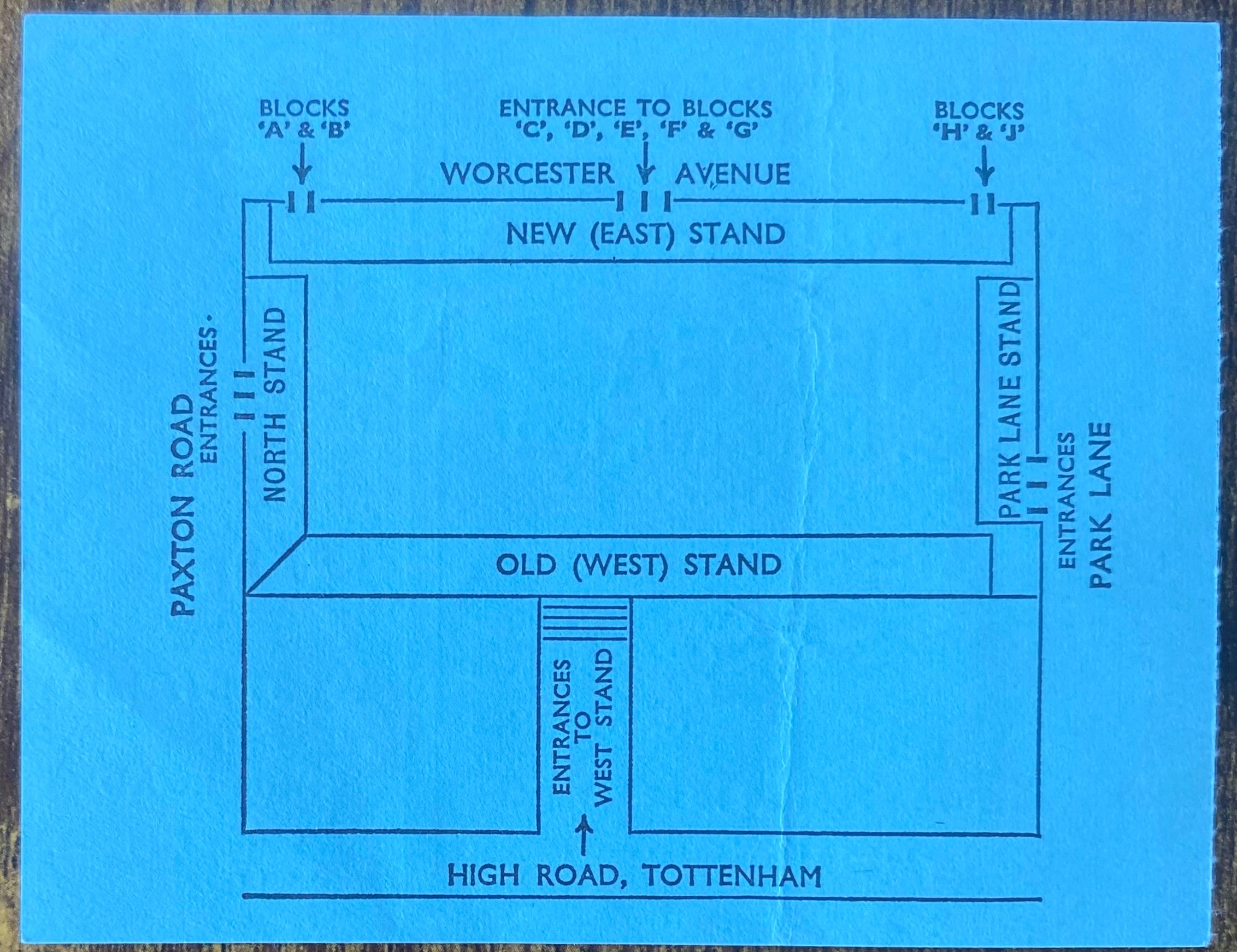 1971/72 ORIGINAL DIVISION ONE TICKET TOTTENHAM HOTSPUR V CHELSEA